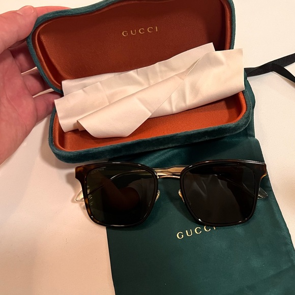 Gucci sunglasses - tortoise - vintage - gold - - Picture 3 of 7